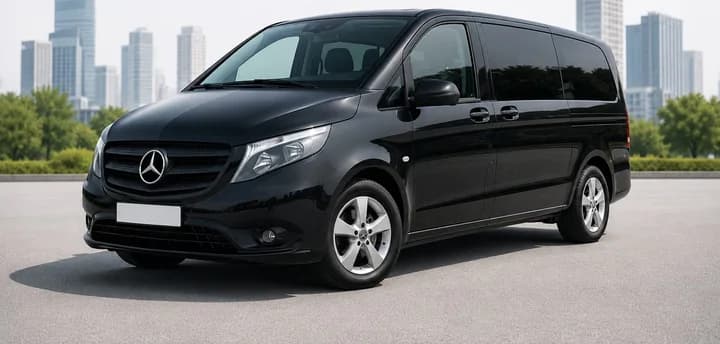 Siyah VIP Vito lüks minibüs